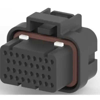 Socket, unequipped, 34 pole, straight, 4 rows, black, 4-1437290-1 - 1