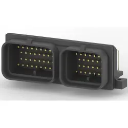 Plug, 60 pole, angled, 4 rows, black, 6437288-3