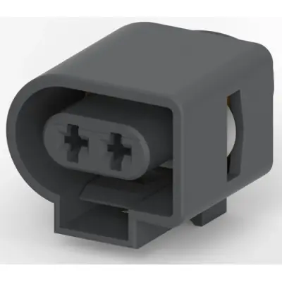 Socket, unequipped, 2 pole, straight, 1 row, black, 1-1355200-1 - 1
