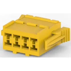 Socket, unequipped, 8 pole, straight, 2 rows, yellow, 927366-1