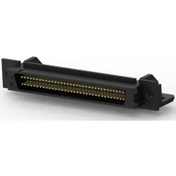 D-Sub plug, 68 pole, unequipped, angled, solder pin, 2-5174225-5