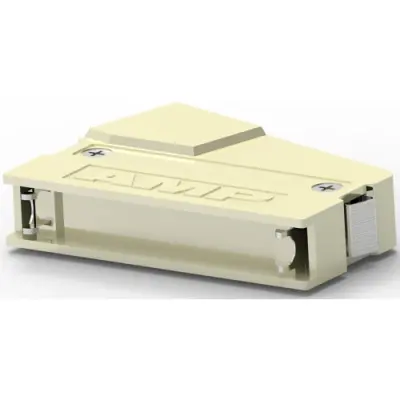 D-Sub connector housing, size: 5 (DD), angled 75°, cable Ø 10.16 mm, zinc die casting, silver, 5749202-2 - 1