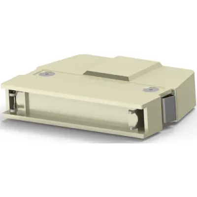 D-Sub connector housing, size: 5 (DD), straight 180°, cable Ø 10.16 mm, zinc die casting, silver, 5749193-2 - 1