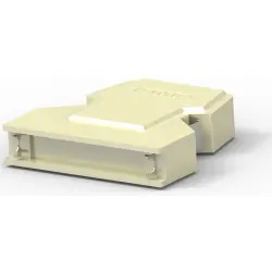 D-Sub connector housing, size: 5 (DD), straight 180°, cable Ø 12.19 mm, zinc die casting, silver, 5749889-3