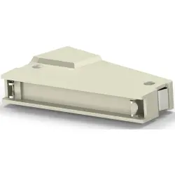 D-Sub connector housing, angled 75°, cable Ø 11.18 mm, zinc die casting, silver, 5749204-2