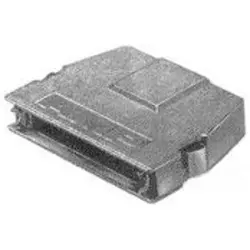 D-Sub connector housing, straight 180°, cable Ø 12.7 mm, zinc die casting, silver, 749196-2