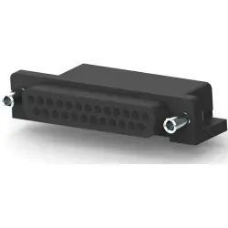 D-Sub socket, 25 pole, standard, equipped, angled, solder pin, 5747461-5