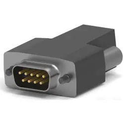 D-Sub plug, 9 pole, standard, unequipped, straight, IDC connection, 1-747944-6