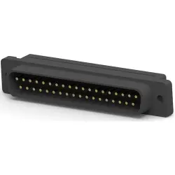 D-Sub plug, 37 pole, standard, equipped, straight, IDC connection, 1658615-1