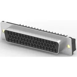 D-Sub socket, 50 pole, high density, equipped, straight, press-in connection, 5747144-2