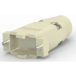 D-Sub connector housing, size: 1 (DE), straight 180°, cable Ø 9.4 mm, zinc die casting, silver, 5745171-5