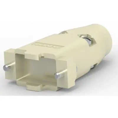 D-Sub connector housing, size: 1 (DE), straight 180°, cable Ø 9.4 mm, zinc die casting, silver, 5745171-5 - 1