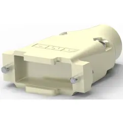 D-Sub connector housing, size: 2 (DA), straight 180°, cable Ø 10.92 mm, zinc die casting, silver, 1-5745172-3