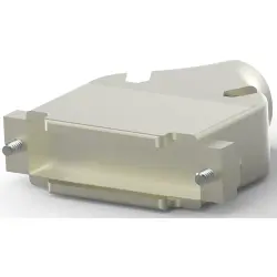 D-Sub connector housing, size: 3 (DB), straight 180°, cable Ø 13.46 mm, zinc die casting, silver, 5745173-1