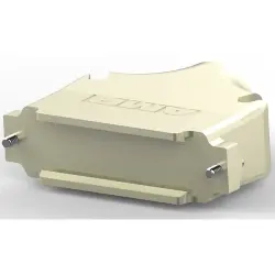 D-Sub connector housing, size: 5 (DD), straight 180°, cable Ø 17.15 mm, zinc die casting, silver, 5745175-2