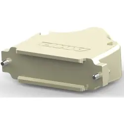 D-Sub connector housing, size: 5 (DD), straight 180°, cable Ø 15.24 mm, zinc die casting, silver, 5745175-3