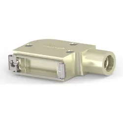 D-Sub connector housing, size: 2 (DA), angled 90°, cable Ø 10.92 mm, zinc die casting, silver, 5745652-1