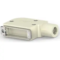 D-Sub connector housing, size: 2 (DA), angled 90°, cable Ø 9.53 mm, zinc die casting, silver, 5745652-2