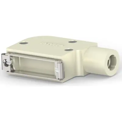 D-Sub connector housing, size: 2 (DA), angled 90°, cable Ø 9.53 mm, zinc die casting, silver, 5745652-2 - 1