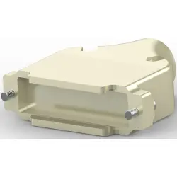 D-Sub connector housing, size: 3 (DB), straight 180°, cable Ø 6.48 to 11.94 mm, ABS, silver, 5748677-3