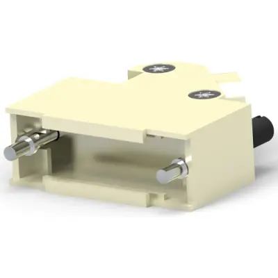 D-Sub connector housing, size: 2 (DA), angled 45°, cable Ø 4 to 13 mm, zinc die casting, silver, 1-1478763-5 - 1