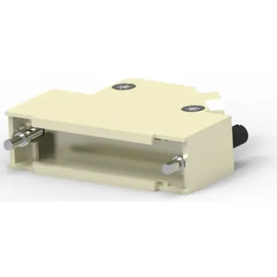D-Sub connector housing, size: 3 (DB), angled 45°, cable Ø 4 to 13 mm, zinc die casting, silver, 2-1478763-5 - 1