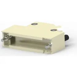 D-Sub connector housing, size: 3 (DB), angled 45°, cable Ø 4 to 13 mm, zinc die casting, silver, 5-1478763-3