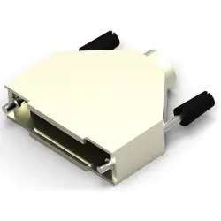 D-Sub connector housing, size: 3 (DB), straight 180°, cable Ø 4 to 13 mm, zinc die casting, silver, 5-1478762-3