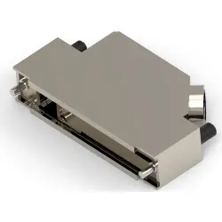 D-Sub connector housing, size: 4 (DC), angled 45°, cable Ø 4 to 13 mm, zinc die casting, silver, 3-1478763-7