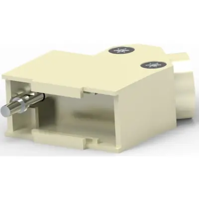 D-Sub connector housing, size: 1 (DE), angled 45°, cable Ø 4 to 13 mm, zinc die casting, silver, 1478763-9 - 1