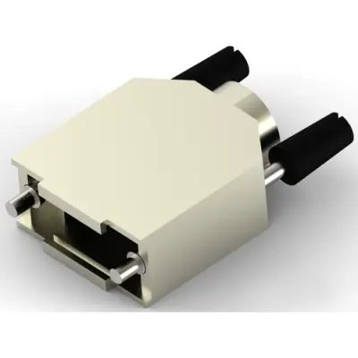 D-Sub connector housing, size: 1 (DE), straight 180°, cable Ø 4 to 13 mm, zinc die casting, silver, 5-1478762-1 - 1