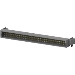 Male connector, type B, 64 pole, a-b, pitch 2.54 mm, solder pin, angled, gold-plated, 5536385-5