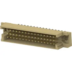 Male connector, type R, 48 pole, a-b-c, pitch 2.54 mm, solder pin, straight, gold-plated, 3-1393659-9