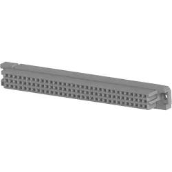 Female connector, type C, 96 pole, a-b-c, pitch 2.54 mm, press-in connection, straight, gold-plated, 535032-4