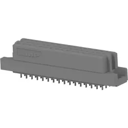 Female connector, type C, 32 pole, a-b, pitch 2.54 mm, solder pin, straight, gold-plated, 5535091-5