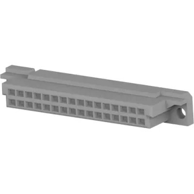 Female connector, type B, 32 pole, a-b, pitch 2.54 mm, solder pin, straight, gold-plated, 5536446-5 - 1