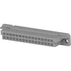Female connector, type B, 32 pole, a-b, pitch 2.54 mm, solder pin, straight, gold-plated, 5536446-5