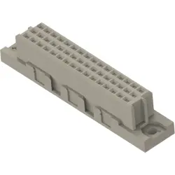 Female connector, type C, 48 pole, a-b-c, pitch 2.54 mm, solder pin, straight, gold-plated, 8-1393640-3