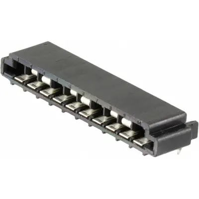 FFC connector, 6 pole, 1 row, pitch 2.54 mm, solder pin, tin-plated, 5-520314-6 - 1