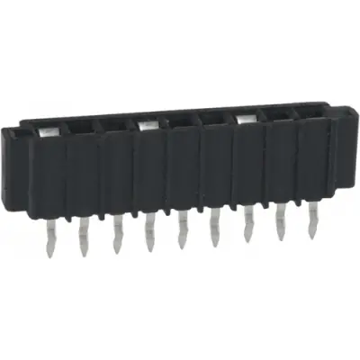 FFC connector, 9 pole, 1 row, pitch 2.54 mm, solder pin, tin-plated, 5-520315-9 - 1