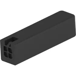 Cover cap, black, 4 poles for plug housing, 293735-1