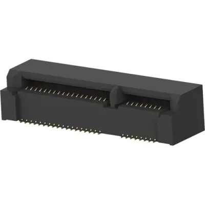 Memory card socket connector, 52 pole, pitch 0.8 mm, copper alloy, gold plated for memory, mini PCI, 1759547-1 - 1