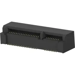 Memory card socket connector, 52 pole, pitch 0.8 mm, copper alloy, gold plated for memory, mini PCI, 1759547-1