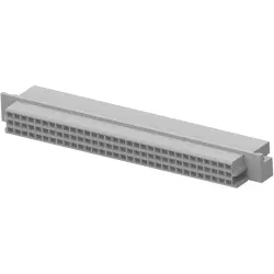 Female connector, 96 pole, a-b-c, pitch 2.54 mm, press-in connection, angled, tin-plated, 148292-5