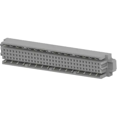 Female connector, 96 pole, a-b-c, pitch 2.54 mm, solder pin, straight, gold-plated, 536154-5 - 1