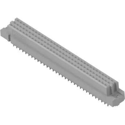 Female connector, type C, 96 pole, a-b-c, pitch 2.54 mm, solder pin, straight, gold-plated, 5536412-4 - 1