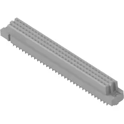 Female connector, type C, 96 pole, a-b-c, pitch 2.54 mm, solder pin, straight, gold-plated, 5536412-4