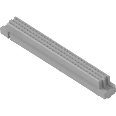 Female connector, type C, 96 pole, a-b-c, pitch 2.54 mm, solder pin, straight, gold-plated, 5536418-5 - 1