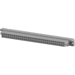 Female connector, type B, 64 pole, a-b, pitch 2.54 mm, solder pin, straight, gold-plated, 5650861-5