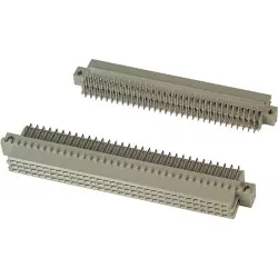 Female connector, type R, 96 pole, a-b-c, pitch 2.54 mm, solder pin, angled, gold-plated, 650462-5